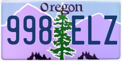 OR license plate 998ELZ