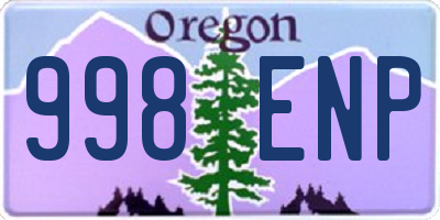 OR license plate 998ENP