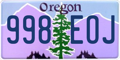 OR license plate 998EOJ