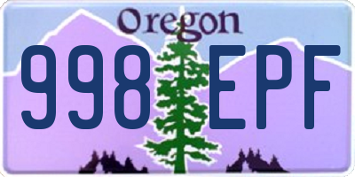 OR license plate 998EPF