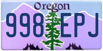 OR license plate 998EPJ