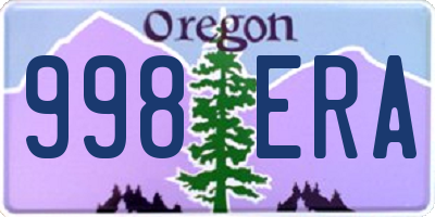 OR license plate 998ERA