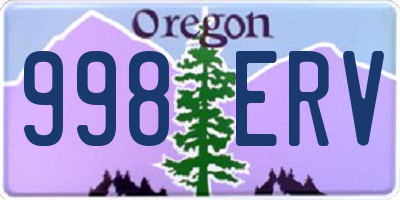 OR license plate 998ERV