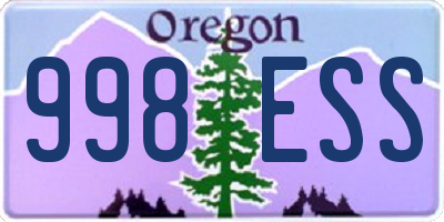 OR license plate 998ESS
