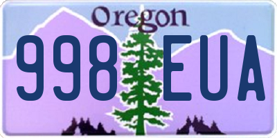 OR license plate 998EUA