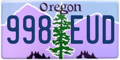 OR license plate 998EUD