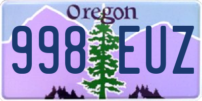 OR license plate 998EUZ