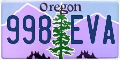 OR license plate 998EVA