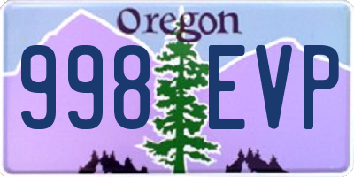OR license plate 998EVP
