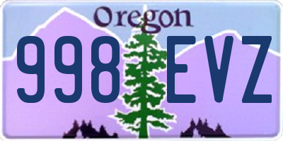OR license plate 998EVZ