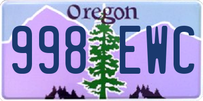 OR license plate 998EWC