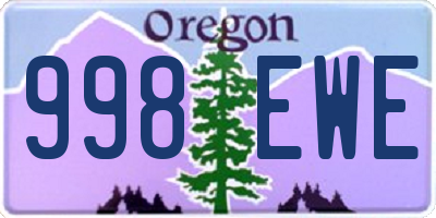 OR license plate 998EWE