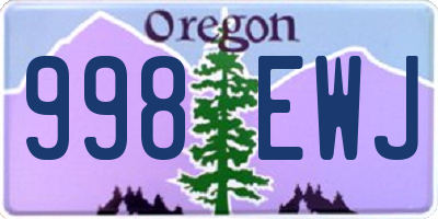 OR license plate 998EWJ