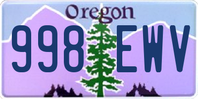 OR license plate 998EWV