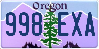 OR license plate 998EXA