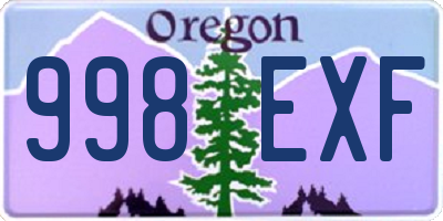 OR license plate 998EXF