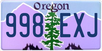 OR license plate 998EXJ