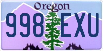 OR license plate 998EXU