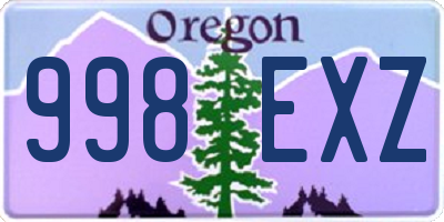 OR license plate 998EXZ