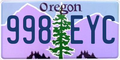 OR license plate 998EYC