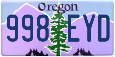 OR license plate 998EYD