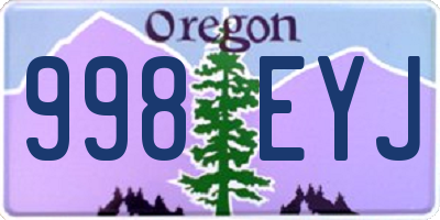 OR license plate 998EYJ