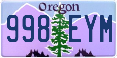 OR license plate 998EYM