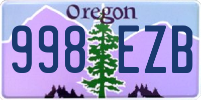 OR license plate 998EZB