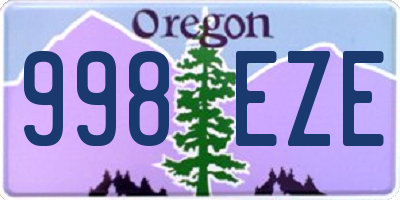 OR license plate 998EZE