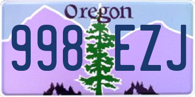 OR license plate 998EZJ