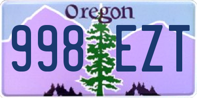 OR license plate 998EZT