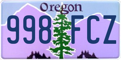 OR license plate 998FCZ