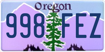 OR license plate 998FEZ