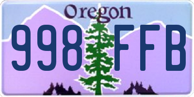 OR license plate 998FFB