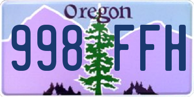 OR license plate 998FFH