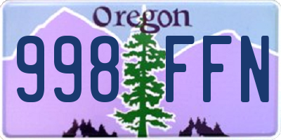 OR license plate 998FFN