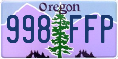 OR license plate 998FFP