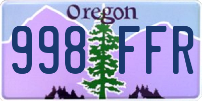 OR license plate 998FFR
