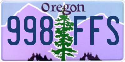 OR license plate 998FFS