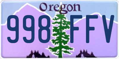 OR license plate 998FFV