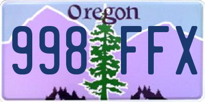 OR license plate 998FFX
