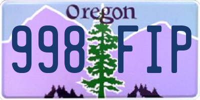 OR license plate 998FIP