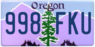 OR license plate 998FKU