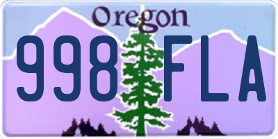 OR license plate 998FLA