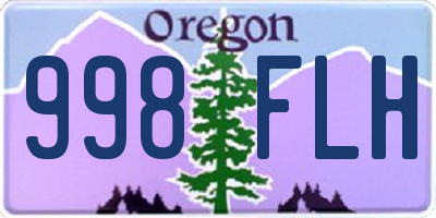 OR license plate 998FLH