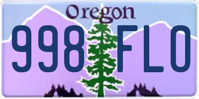 OR license plate 998FLO