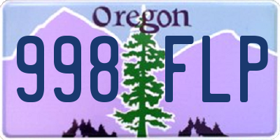 OR license plate 998FLP