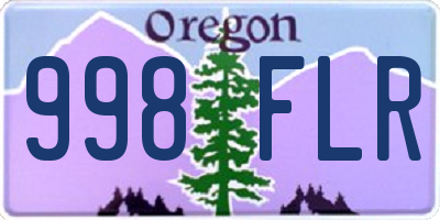 OR license plate 998FLR