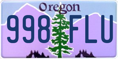 OR license plate 998FLU