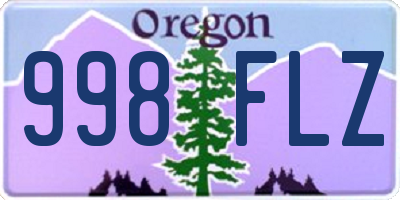 OR license plate 998FLZ